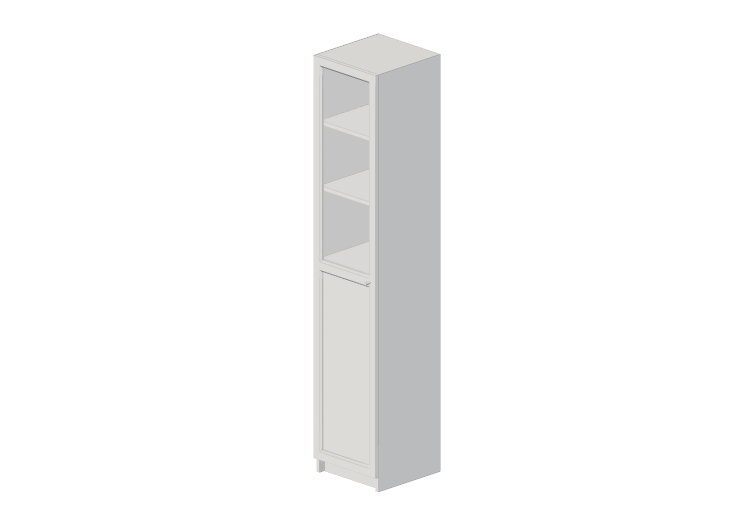 Bibliothèque 3D - Bibliothèque avec porte en bois laqué -... Bibliothèque 3D - Bibliothèque avec porte en bois laqué -...