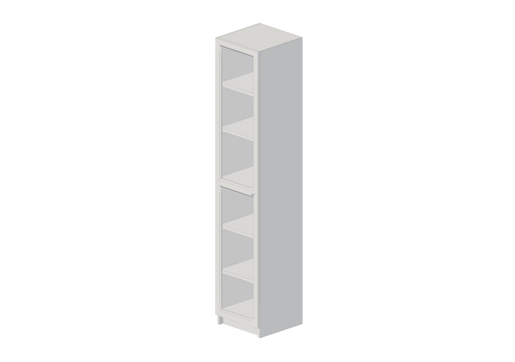 Bibliothèque 3D - Bibliothèque avec porte en bois laqué -... Bibliothèque 3D - Bibliothèque avec porte en bois laqué -...
