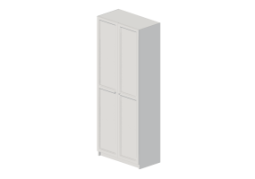 Librerie 3D - Libreria con ante in legno laccato - Ikea - Billy - Oxberg