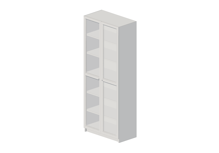 Librerías y Contenedores 3D - Librería con puertas de... Librerías y Contenedores 3D - Librería con puertas de...