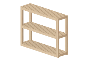 Estantes 3D - Estante de madeira - Ikea - Molger