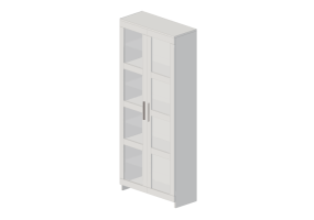 Bibliothèque 3D - Vitrine en bois laqué - Ikea - Brimnes