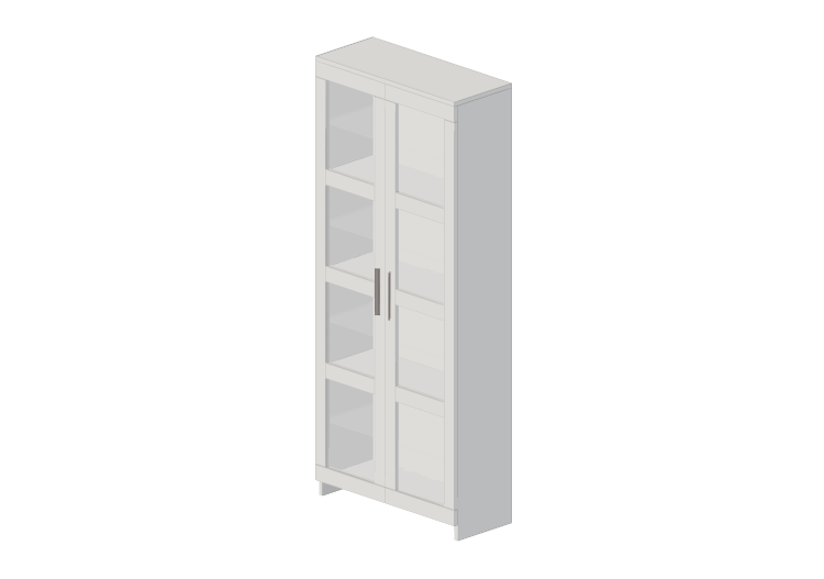 Bibliothèque 3D - Vitrine en bois laqué - Ikea - Brimnes -... Bibliothèque 3D - Vitrine en bois laqué - Ikea - Brimnes -...