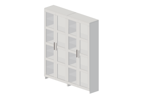 Librer&iacute;as y Contenedores 3D - Vitrina de madera lacada - Ikea - Brimnes