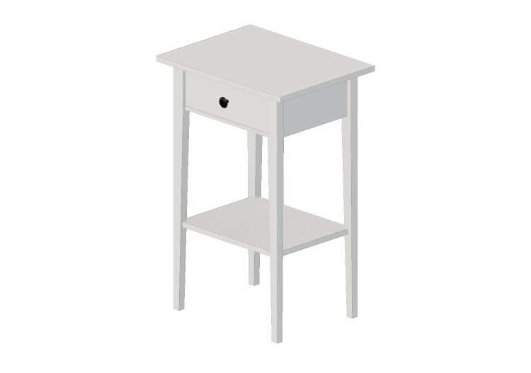 Lits 3D - Table de nuit en bois laqué - Ikea - Hemnes -... Lits 3D - Table de nuit en bois laqué - Ikea - Hemnes -...
