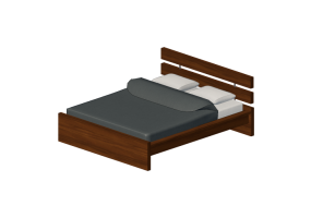 Camas y Mesitas de noche 3D - Cama matrimonial - Ikea - Hopen