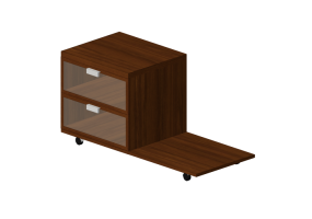 Beds and Side Cabinets 3D - Wooden bedside table - Ikea - Hopen