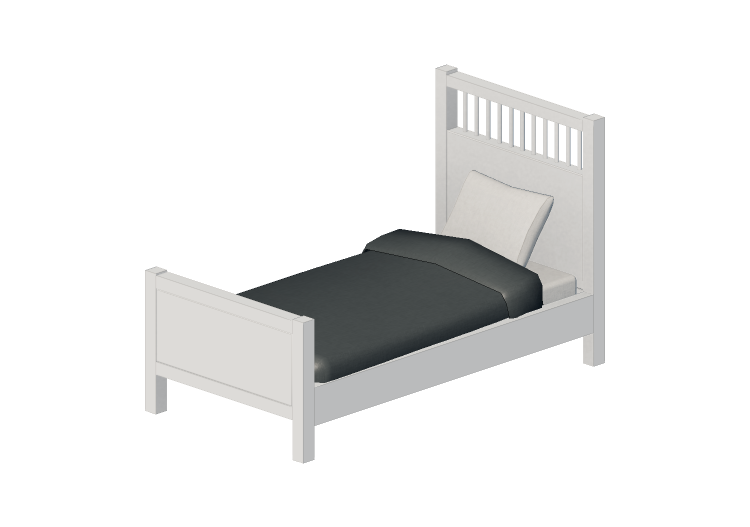 Camas 3D - Cama de solteiro - Ikea - Hemnes - IKEA Camas 3D - Cama de solteiro - Ikea - Hemnes - IKEA