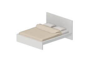 Camas y Mesitas de noche 3D - Cama matrimonial - Ikea - Malm