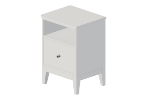 Lits 3D - Table de nuit en bois laqu&eacute; - Ikea - Idanӓs