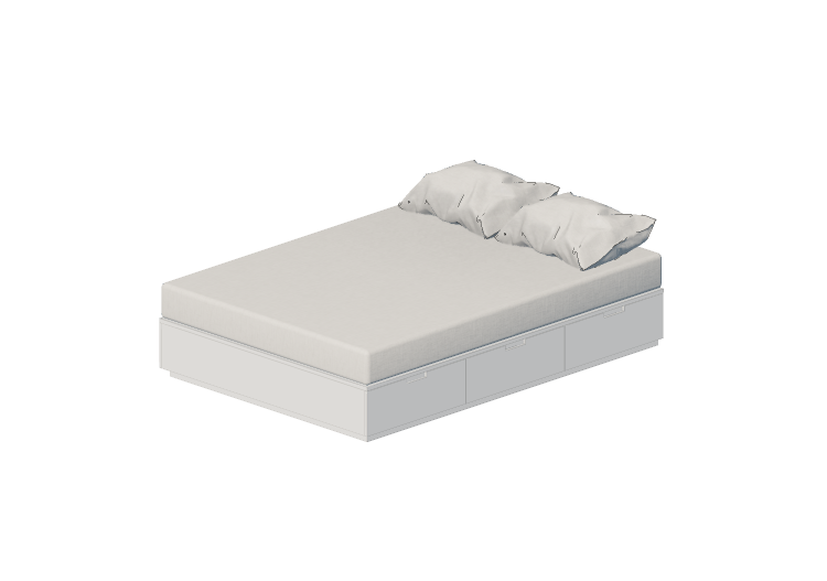 Camas y Mesitas de noche 3D - Cama matrimonial de madera... Camas y Mesitas de noche 3D - Cama matrimonial de madera...