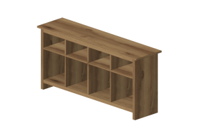 Arm&aacute;rios 3D - Prateleira de madeira - Ikea - Hemnes