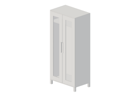 Armarios y C&oacute;modas 3D - Armario de madera lacada - Ikea - Aneboda