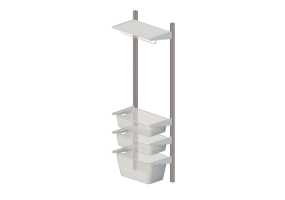 Armoires 3D - Accessoire pour armoire en bois laqu&eacute; - Ikea - Algot