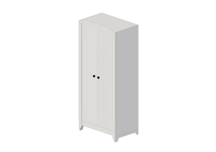 Armarios y Cómodas 3D - Armario de madera lacada - Ikea -... Armarios y Cómodas 3D - Armario de madera lacada - Ikea -...