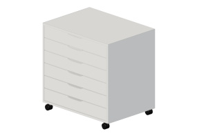 Armadi 3D - Cassettiera in legno laccato - Ikea - Alex