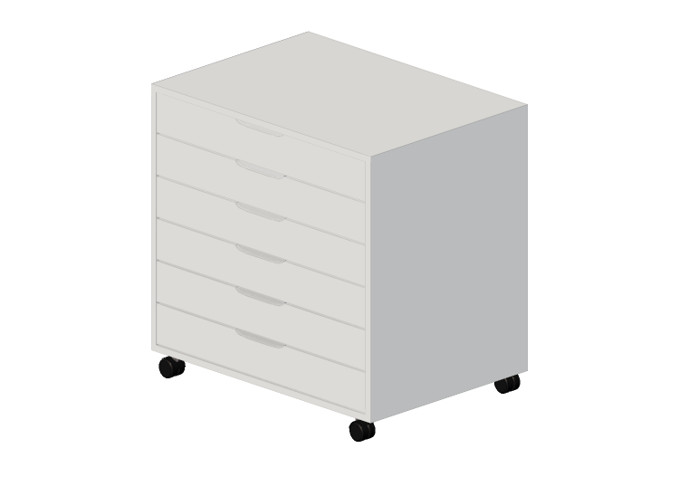 Armadi 3D - Cassettiera in legno laccato - Ikea - Alex -... Armadi 3D - Cassettiera in legno laccato - Ikea - Alex -...