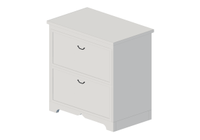 Armarios y C&oacute;modas 3D - Cajonera de madera lacada - Ikea - Aspelund