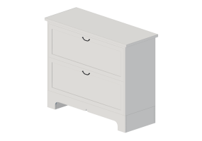 Armoires 3D - Commode en bois laqu&eacute; - Ikea - Aspelund