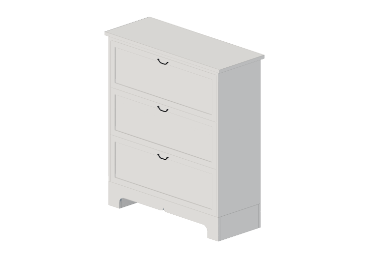 Armários 3D - Cômoda de madeira envernizada - Ikea -... Armários 3D - Cômoda de madeira envernizada - Ikea -...