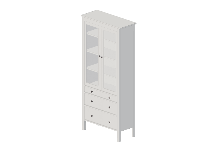 Armadi 3D - Cassettiera in legno laccato - Ikea - Hemnes -... Armadi 3D - Cassettiera in legno laccato - Ikea - Hemnes -...