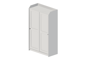 Wardrobes and Cabinets 3D - Lacquered wooden wardrobe - Ikea - Hauga