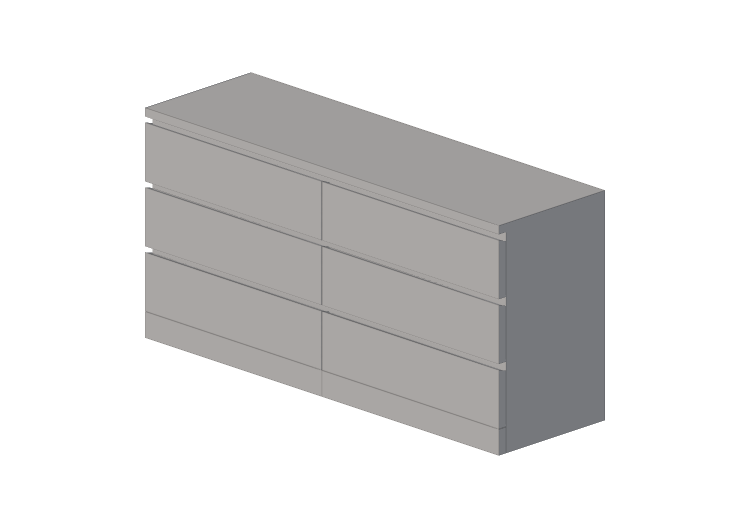 Armarios y Cómodas 3D - Cajonera de madera lacada - Ikea -... Armarios y Cómodas 3D - Cajonera de madera lacada - Ikea -...