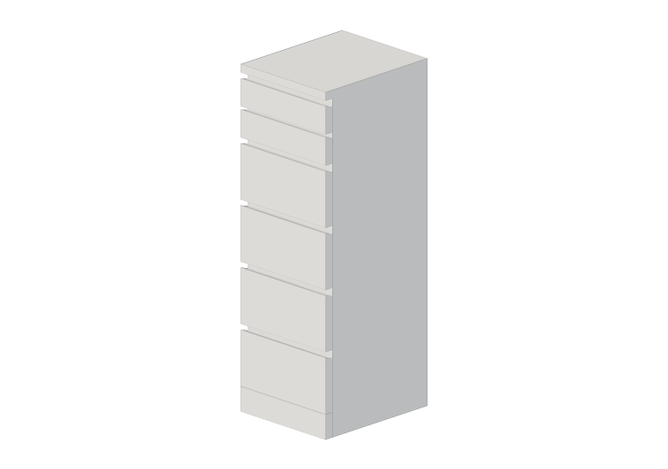 Armários 3D - Cômoda de madeira envernizada - Ikea - Malm -... Armários 3D - Cômoda de madeira envernizada - Ikea - Malm -...