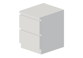 Wardrobes and Cabinets 3D - Chest of drawers in lacquered wood - Ikea - Malm