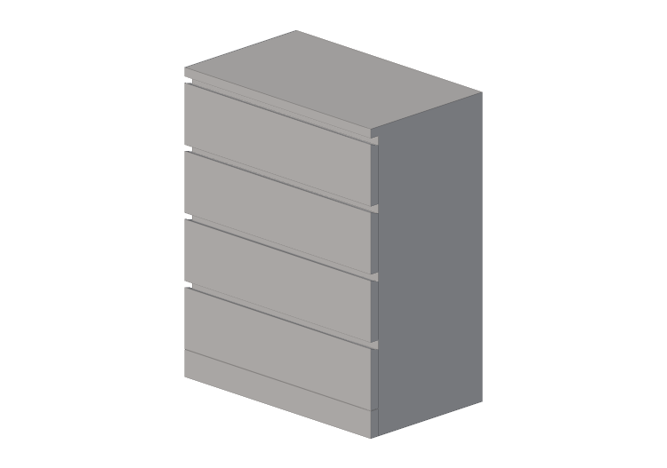Armadi 3D - Cassettiera in legno laccato - Ikea - Malm -... Armadi 3D - Cassettiera in legno laccato - Ikea - Malm -...