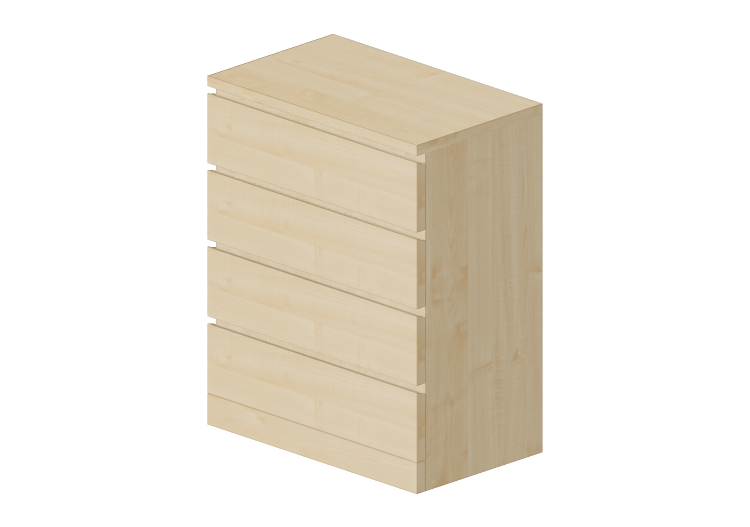 Armoires 3D - Commode en bois - Ikea - Malm - IKEA Armoires 3D - Commode en bois - Ikea - Malm - IKEA