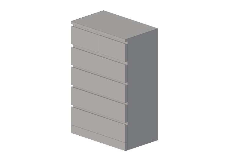 Armadi 3D - Cassettiera in legno laccato - Ikea - Malm -... Armadi 3D - Cassettiera in legno laccato - Ikea - Malm -...