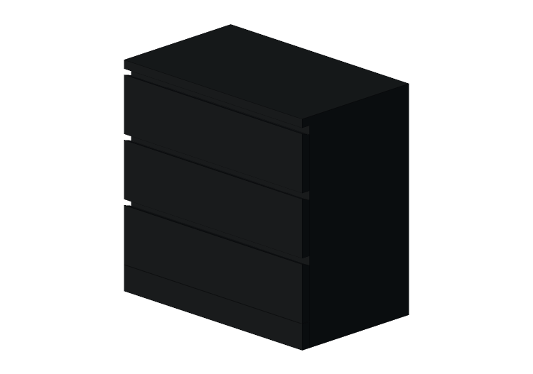 Armadi 3D - Cassettiera in legno laccato - Ikea - Malm -... Armadi 3D - Cassettiera in legno laccato - Ikea - Malm -...