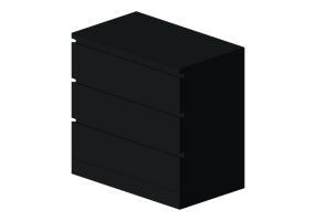 Wardrobes and Cabinets 3D - Chest of drawers in lacquered wood - Ikea - Malm