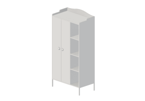 3D Schr&auml;nke und Kommoden - Schrank aus Holz lackiert - Ikea - Trogen