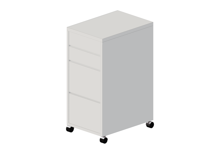 Armários 3D - Cômoda de madeira envernizada - Ikea - Micke... Armários 3D - Cômoda de madeira envernizada - Ikea - Micke...