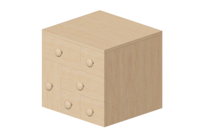 Armários 3D - Cômoda de madeira - Ikea - PS 2012