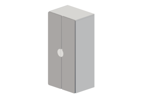 Wardrobes and Cabinets 3D - Wooden wardrobe - lacquered surface - Ikea - Sm&aring;stad