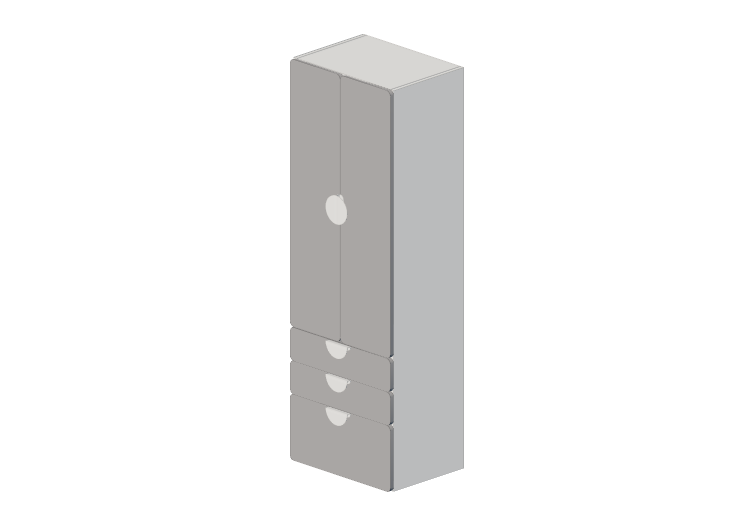 Armarios y Cómodas 3D - Armario de madera lacada - Ikea -... Armarios y Cómodas 3D - Armario de madera lacada - Ikea -...