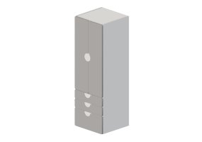 Arm&aacute;rios 3D - Arm&aacute;rio de madeira envernizada - Ikea - Sm&aring;stad