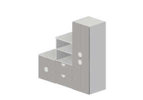 Wardrobes and Cabinets 3D - Wardrobe composition - Ikea - Sm&aring;stad