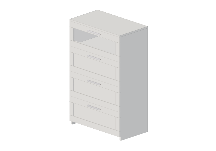 Armários 3D - Cômoda de madeira envernizada - Ikea -... Armários 3D - Cômoda de madeira envernizada - Ikea -...