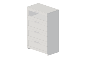 3D Schr&auml;nke und Kommoden - Kommode aus lackiertem Holz - Ikea - Brimnes