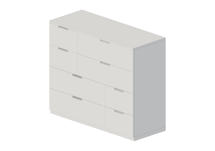 Armadi 3D - Cassettiera in legno laccato - Ikea - Nordli -... Armadi 3D - Cassettiera in legno laccato - Ikea - Nordli -...