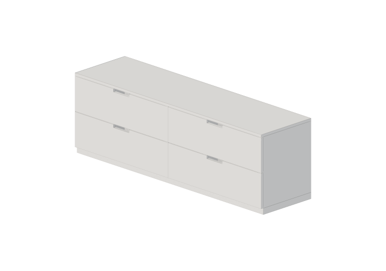 Armadi 3D - Cassettiera in legno laccato - Ikea - Nordli -... Armadi 3D - Cassettiera in legno laccato - Ikea - Nordli -...