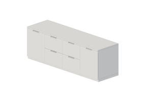 Armários 3D - Cômoda de madeira envernizada - Ikea - Nordli