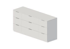 3D Schr&auml;nke und Kommoden - Kommode aus lackiertem Holz - Ikea - Nordli