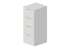 Armarios y C&oacute;modas 3D - C&oacute;moda de madera lacada - Ikea - Nordli