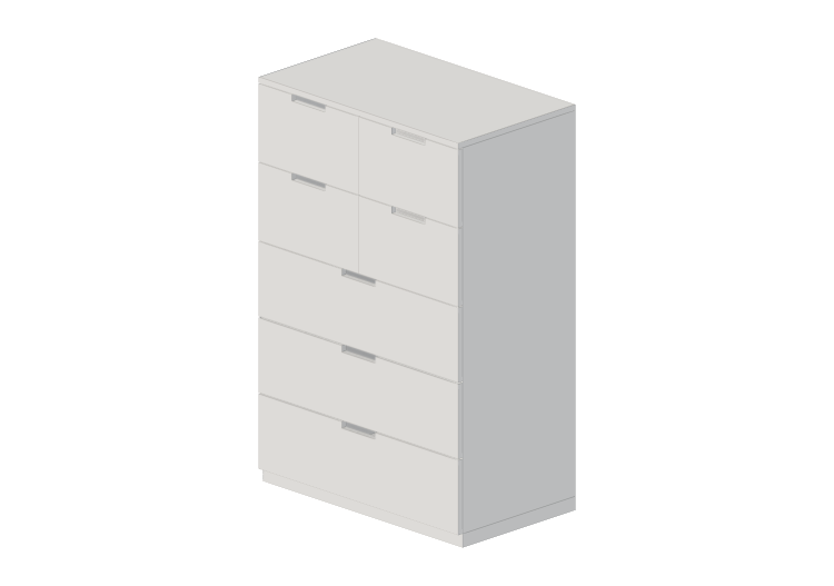 Armadi 3D - Cassettiera in legno laccato - Ikea - Nordli -... Armadi 3D - Cassettiera in legno laccato - Ikea - Nordli -...