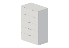 Wardrobes and Cabinets 3D - Lacquered wood chest of drawers - IKEA - Nordli